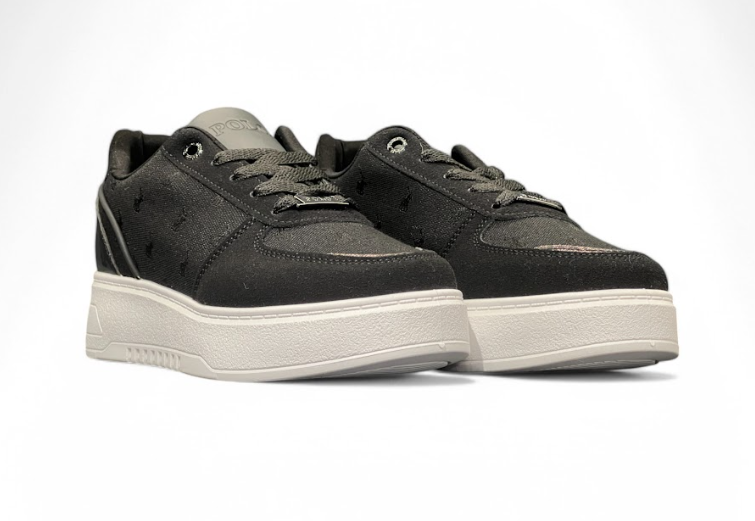 Polo Sneaker Jacquard Platform Black